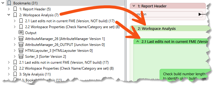 Viewing bookmarks in the Navigator